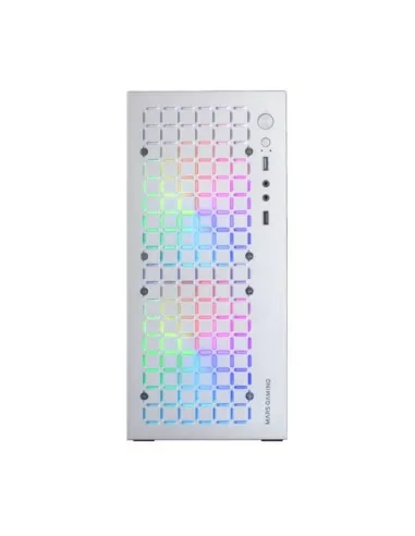 Caja ordenador mars gaming mccore matx frgb cristal templado blanco