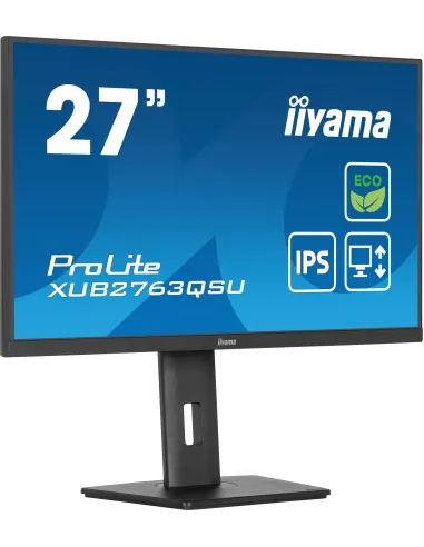 iiyama ProLite XUB2763QSU-B1 pantalla para PC 68,6 cm (27") 2560 x 1440 Pixeles Full HD LED Negro