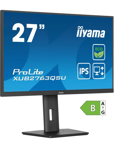 iiyama ProLite XUB2763QSU-B1 pantalla para PC 68,6 cm (27") 2560 x 1440 Pixeles Full HD LED Negro