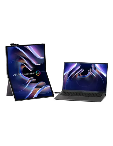 ASUS ZenScreen Fold OLED MQ17QH pantalla para PC 43,9 cm (17.3") 2560 x 1920 Pixeles Quad HD Plata