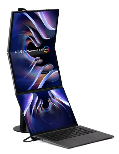 ASUS ZenScreen Fold OLED MQ17QH pantalla para PC 43,9 cm (17.3") 2560 x 1920 Pixeles Quad HD Plata