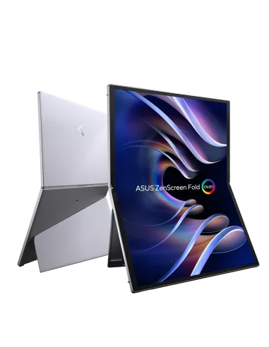 ASUS ZenScreen Fold OLED MQ17QH pantalla para PC 43,9 cm (17.3") 2560 x 1920 Pixeles Quad HD Plata