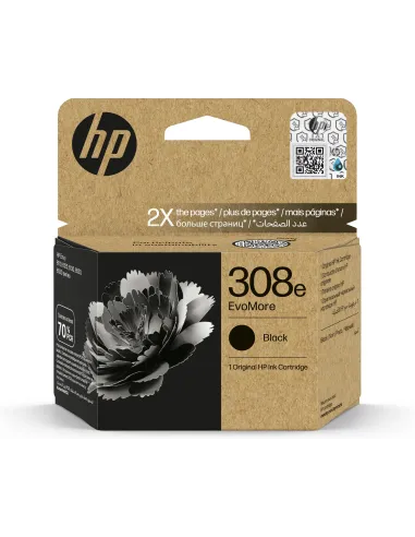 HP Cartucho de Tinta Original EvoMore 308e negra