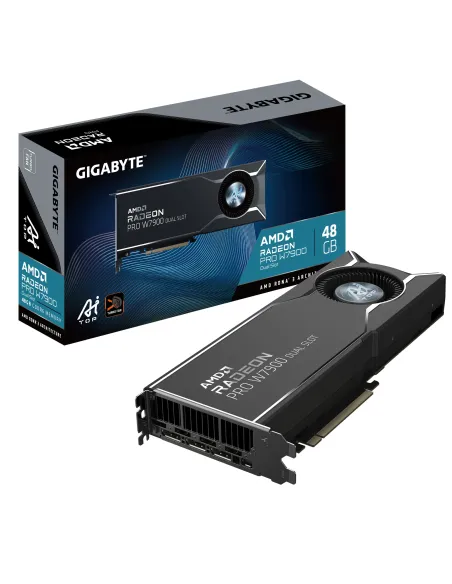 GIGABYTE Radeon PRO W7900 Dual Slot AI TOP 48G Tarjeta Gráfica - 48GB GDDR6, 384 bits, PCI-E 4.0, 3 x DisplayPort 2.1, W7900 AI