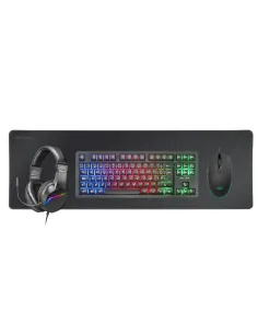 Mars Gaming MCP-RGB3, Pack Gaming Teclado Fixed RGB + Ratón Gaming RGB Flow 3200 DPI + Auriculares Over-Ear RGB + Alfombrilla 2