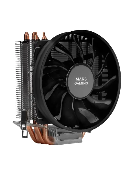 Mars Gaming MCPUBK, Disipador CPU, 4 Heatpipes HCT, TDP 160W, Ventilador PWM 11cm, Negro