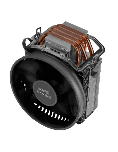 Mars Gaming MCPUBK, Disipador CPU, 4 Heatpipes HCT, TDP 160W, Ventilador PWM 11cm, Negro