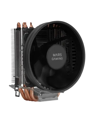 Mars Gaming MCPUBK, Disipador CPU, 4 Heatpipes HCT, TDP 160W, Ventilador PWM 11cm, Negro