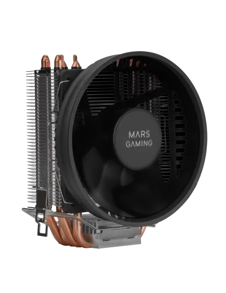 Mars Gaming MCPUBK, Disipador CPU, 4 Heatpipes HCT, TDP 160W, Ventilador PWM 11cm, Negro