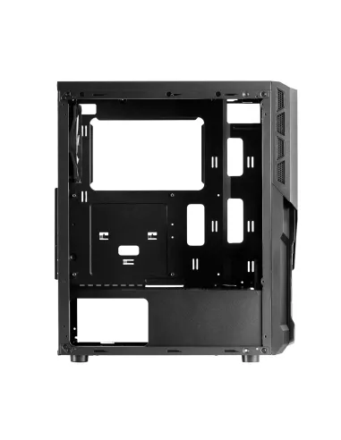 Mars Gaming MC-X2, Caja PC Gaming ATX, Frontal Acero FRGB, 2 Ventiladores 12cm FRGB, Ventana Lateral Completa, Negro