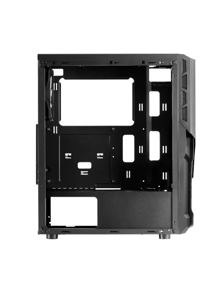 Mars Gaming MC-X2, Caja PC Gaming ATX, Frontal Acero FRGB, 2 Ventiladores 12cm FRGB, Ventana Lateral Completa, Negro