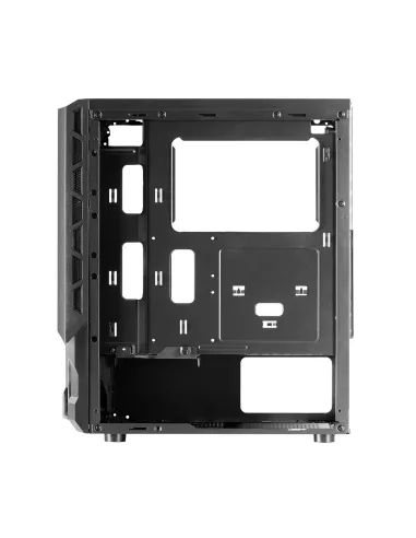 Mars Gaming MC-X2, Caja PC Gaming ATX, Frontal Acero FRGB, 2 Ventiladores 12cm FRGB, Ventana Lateral Completa, Negro