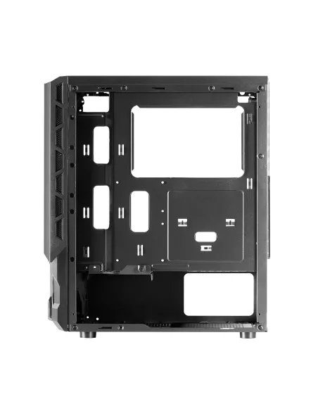 Mars Gaming MC-X2, Caja PC Gaming ATX, Frontal Acero FRGB, 2 Ventiladores 12cm FRGB, Ventana Lateral Completa, Negro