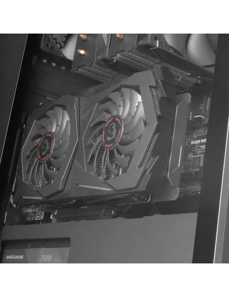 Mars Gaming MC-PRO2, Torre Profesional E-ATX, Sistema CPU Freezer, 5 Ventiladores Ultra-silenciosos y Frontal Metal-Mesh, Color