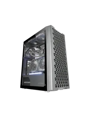 Mars Gaming MC-iPRO, Caja Profesional ATX, Rejilla Frontal de Malla 3D, Ventana Lateral Cristal Templado, Ventilador FDB