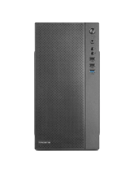 Tacens Anima AC5500, Caja Ordenador Compacta Micro ATX, Frontal Malla Refrigeración, Fuente Alimentación 500W, USB 3.0, Negro