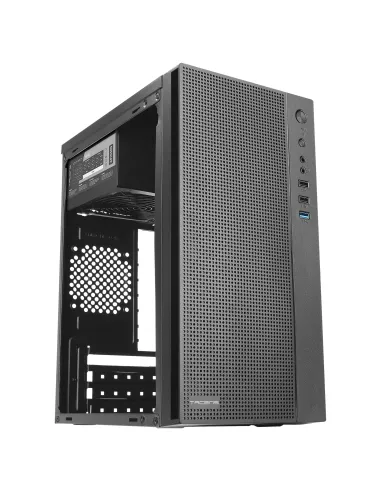 Tacens Anima AC5500, Caja Ordenador Compacta Micro ATX, Frontal Malla Refrigeración, Fuente Alimentación 500W, USB 3.0, Negro