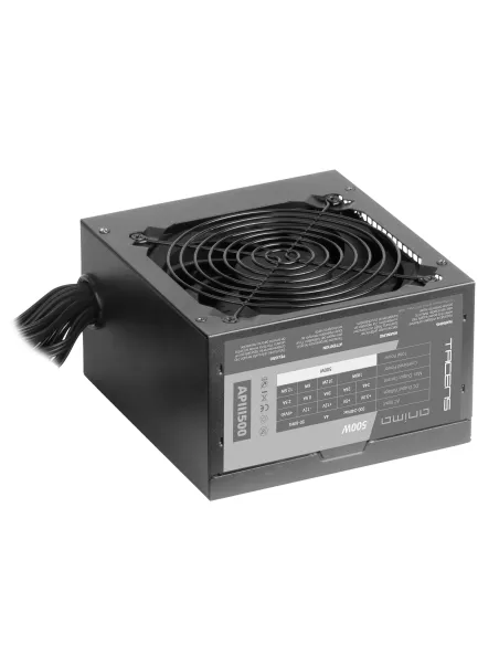 Tacens Anima APIII500, Fuente Alimentación PC ATX 500W, Tecnología SMD 85% Bronze 12V, Ventilador Ultra-silencioso 12cm, Negro