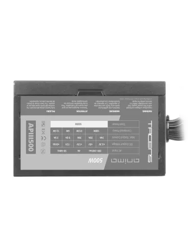 Tacens Anima APIII500, Fuente Alimentación PC ATX 500W, Tecnología SMD 85% Bronze 12V, Ventilador Ultra-silencioso 12cm, Negro