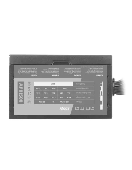 Tacens Anima APIII500, Fuente Alimentación PC ATX 500W, Tecnología SMD 85% Bronze 12V, Ventilador Ultra-silencioso 12cm, Negro
