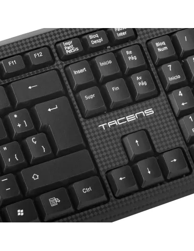 Tacens Anima AK0PT - Teclado Profesional de membrana, ecológico,layout portugués, negro