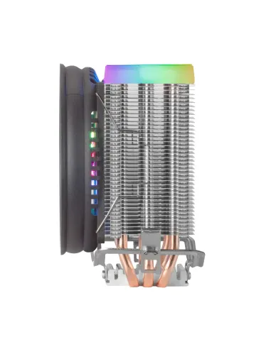 Mars Gaming MCPU33, Disipador CPU Dual FRGB, 3 Heatpipes HCT, TDP 140W, Ventilador Ultra-silencioso PWM 11 cm, Color Negro