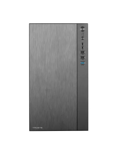 Tacens Anima ACX, Caja Mini Torre Micro ATX, Frontal Aluminio Pulido, Ventilador 12cm, USB 3.0, Negro