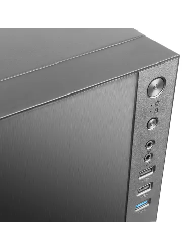 Tacens Anima ACX, Caja Mini Torre Micro ATX, Frontal Aluminio Pulido, Ventilador 12cm, USB 3.0, Negro