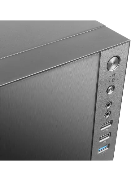 Tacens Anima ACX, Caja Mini Torre Micro ATX, Frontal Aluminio Pulido, Ventilador 12cm, USB 3.0, Negro