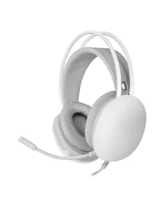 Mars Gaming MH-GLOW Blanco, Auriculares 360° Full Chroma RGB Flow, Micrófono Cancelación de Ruido, Diseño Ultra-ligero,