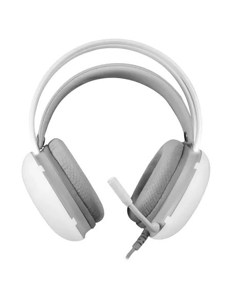 Mars Gaming MH-GLOW Blanco, Auriculares 360° Full Chroma RGB Flow, Micrófono Cancelación de Ruido, Diseño Ultra-ligero,