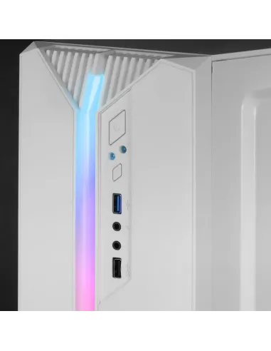 Mars Gaming MC-S1, Caja PC Compacta Gaming Micro-ATX, Iluminación ARGB 12 Modos, Ventilador FRGB, Ventana Lateral Completa RGB,