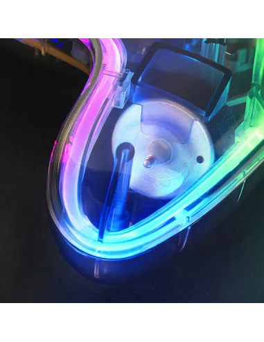 Mars Gaming MGP-C, Gamepad Profesional Neón RGB, Vibración Háptica Dual, Joysticks Analógicos, Mando para PC, Switch, PS3,