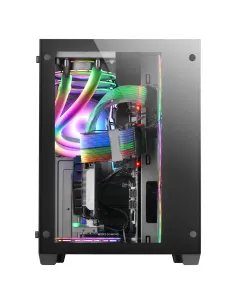 Mars Gaming Torre Gaming Custom XXL E-ATX, Ventana Cristal Templado Lateral y Frontal, Estructura Modular Doble Cámara, MCV3, 2