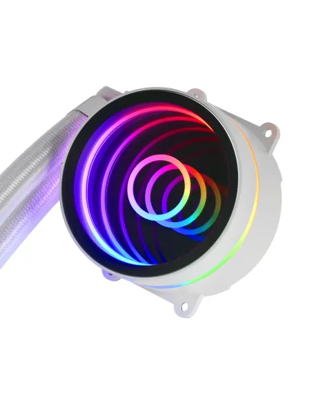 Mars Gaming ML-ONE240 Blanco, Refrigeración Líquida CPU, TDP 400W, Espejo Infinito, 2 Ventiladores FRGB Silenciosos,