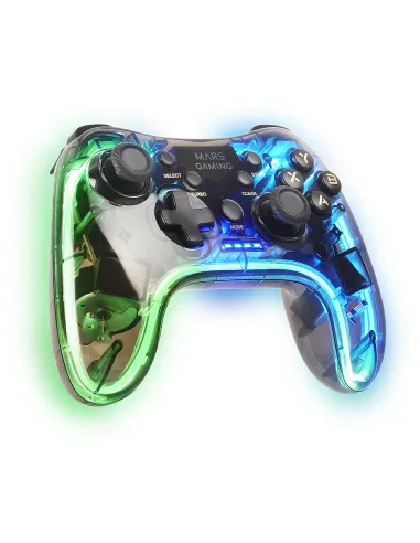 Mars Gaming Gamepad Inalámbrico 2.4GPRO, Neon RGB, Vibración Háptica Dual, Joysticks Analógicos, Mando para PC, PS3, PS4, PS5,