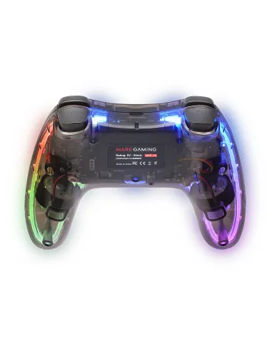 Mars Gaming Gamepad Inalámbrico 2.4GPRO, Neon RGB, Vibración Háptica Dual, Joysticks Analógicos, Mando para PC, PS3, PS4, PS5,