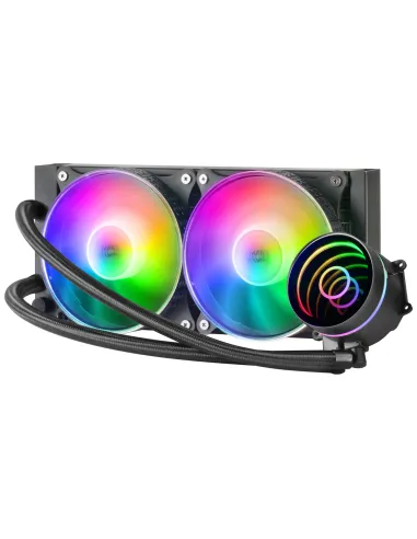 Mars Gaming ML-ONE240, Refrigeración Líquida CPU, TDP 400 W, Espejo Infinito, 2 Ventiladores FRGB Silenciosos, Multisocket