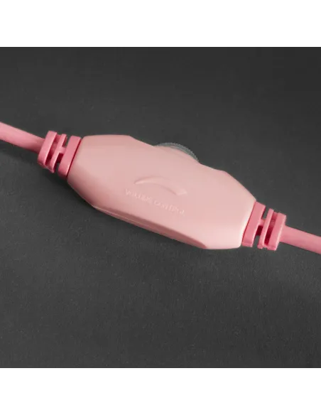 Mars Gaming MH122 Rosa, Cascos Gaming FRGB Over Ear con Micrófono, Sonido HiFi, Cancelación de Sonido, Ultraligeros, PS4 PS5