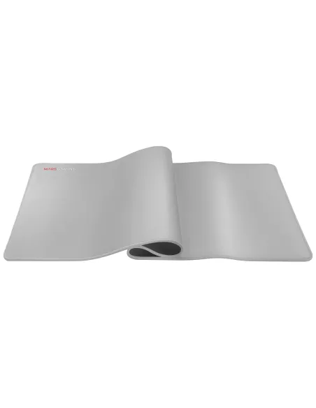 Mars Gaming MMPXLS Plata, Alfombrilla Gaming XL, Doble capa Nanotejido y Goma Natural, 800x300x4mm