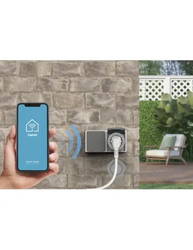 Hama Outdoor toma de corriente Tipo E Gris