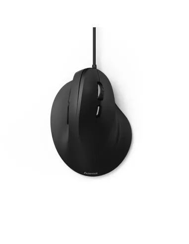 Hama | Ratón EMC-500 con cable, ratón ergonómico, hasta 1800 ppp, 6 botones, color Negro