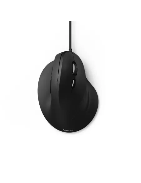 Hama | Ratón EMC-500 con cable, ratón ergonómico, hasta 1800 ppp, 6 botones, color Negro