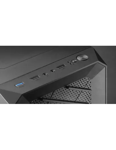 Mars Gaming MC-2000, Caja Semitorre ATX, Ventana Lateral Completa, Diseño Frontal Mesh, 1x Ventilador Ultra-silencioso FDB