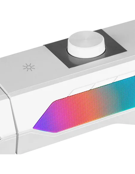 Mars Gaming ALTAVOZ BLUETOOTH MSDUO WHITE 2 EN 1 CONVERTIBLE EN SOBREMESA 2.0 O SOUNDBAR BT 5.0 ILUMINACION RGB
