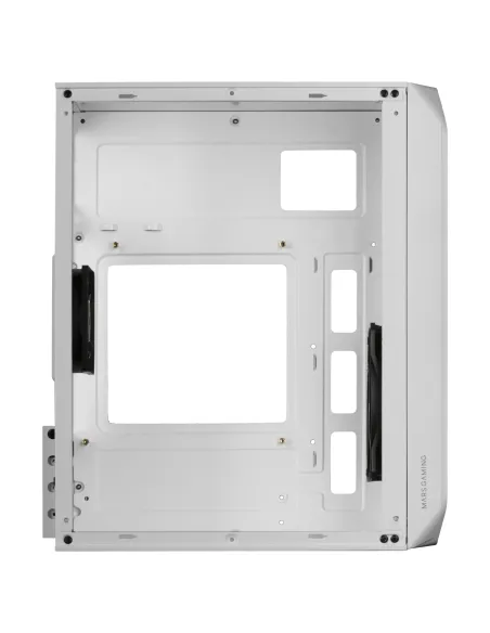 Mars Gaming MC-S2, Caja PC Compacta Gaming Micro-ATX, 2 Ventiladores FRGB Raibow con Rejilla Frontal, Ventana Lateral Completa,