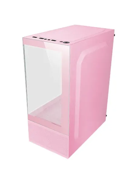 Mars Gaming MC-SE, Caja PC Micro-ATX, Panel Frontal y Lateral de Cristal Sin Marco, Diseño Inferior con Tecnología AirTech