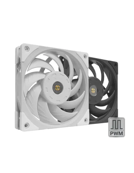 Mars Gaming MF-NC, Ventilador PC PWM 120mm, Rodamiento FDB de Cobre Hiperbalanceado, Ventilador Silencioso con Diseño de Aspas