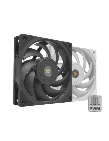 Mars Gaming MF-NC, Ventilador PC PWM 120mm, Rodamiento FDB de Cobre Hiperbalanceado, Ventilador Silencioso con Diseño de Aspas