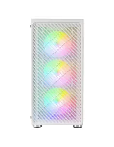 Mars Gaming MC-F, Semitorre Gaming ATX, Ventana Completa Cristal Templado, Frontal Metal-Mesh, 4X Ventiladores ARGB 120mm, 2